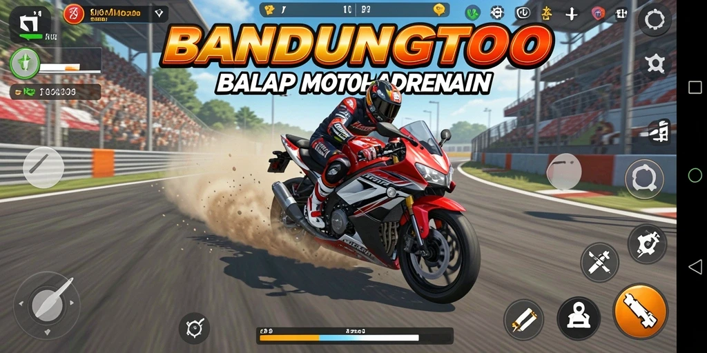 Screenshot <strong>BANDUNGTOTO</strong> menampilkan balapan motor yang mendebarkan dan penuh aksi.