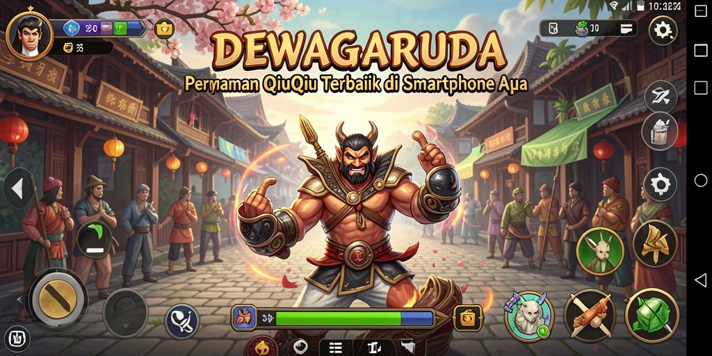 Tampilan gameplay seru di DEWAGARUDA dengan kartu QiuQiu.
