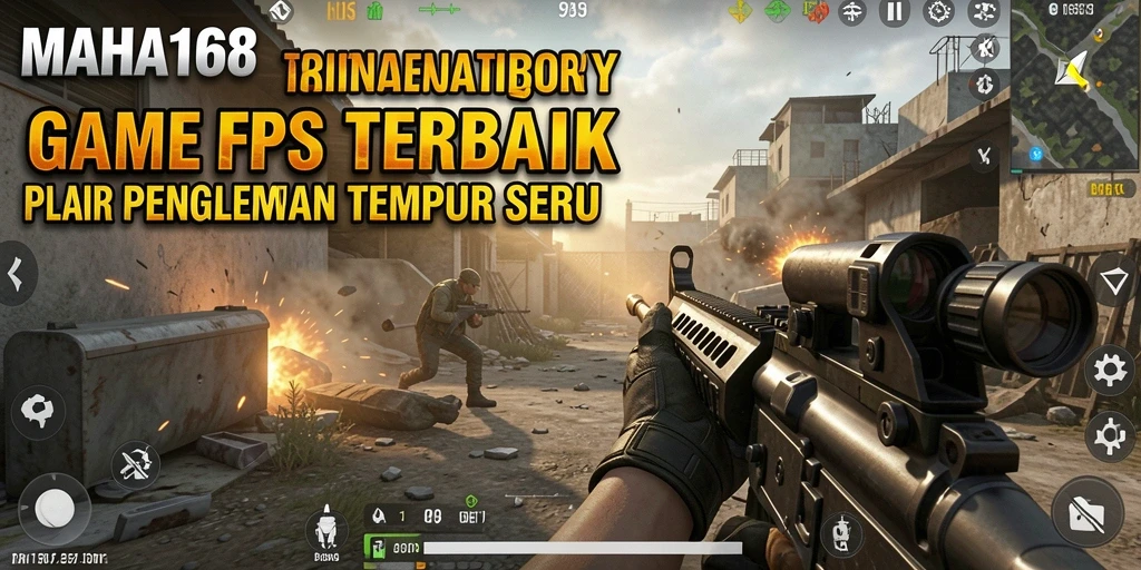 Tangkapan layar menunjukkan aksi menegangkan dalam game FPS MAHA168.