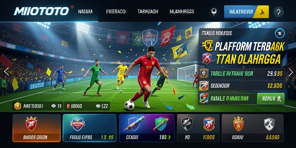 Tampilan gameplay menarik dari aplikasi taruhan olahraga MIOTOTO.