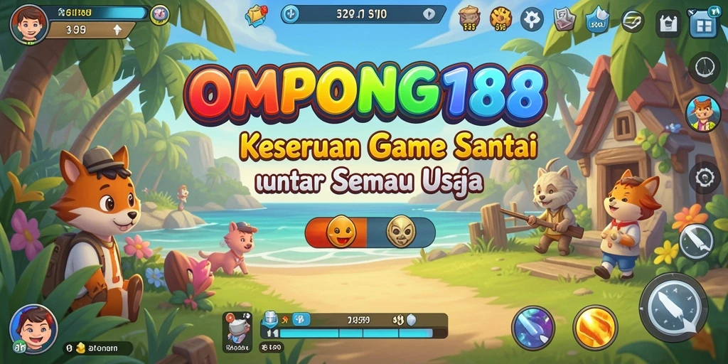 Screenshot gameplay OMPONG188 menampilkan aksi seru dan penuh warna.