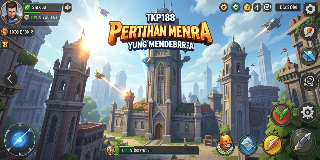 Tangkapan layar menampilkan aksi seru dalam game Tower Defense.