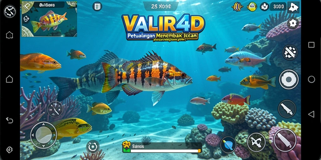Screenshot VALIR4D menampilkan gameplay seru Tembak Ikan.