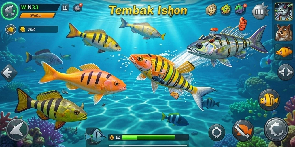 Screenshot dari gameplay Tembak Ikan yang seru dan menantang.
