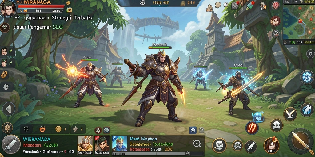Screenshot utama gameplay WIRANAGA menunjukkan strategi yang mendebarkan.