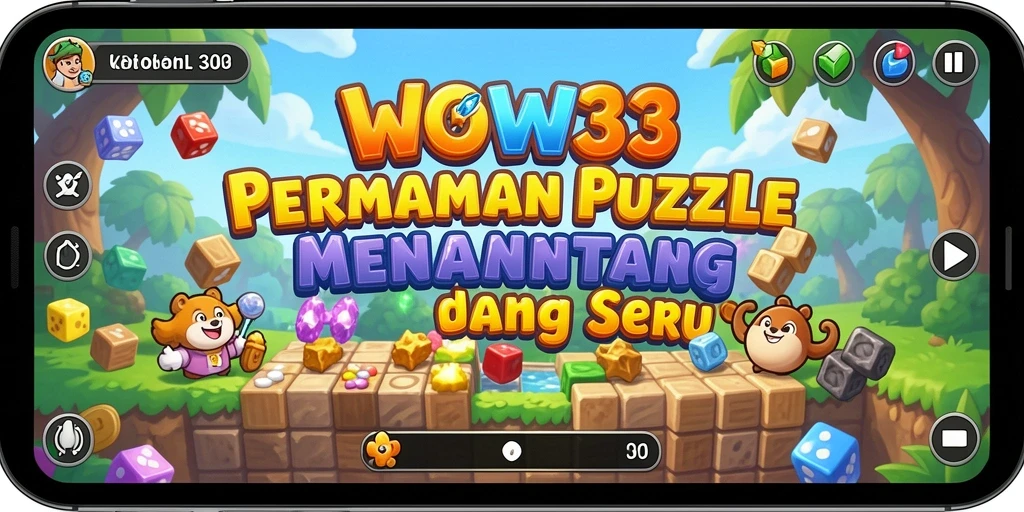 Tampilan gameplay WOW33 yang menarik dengan berbagai tantangan Puzzle.